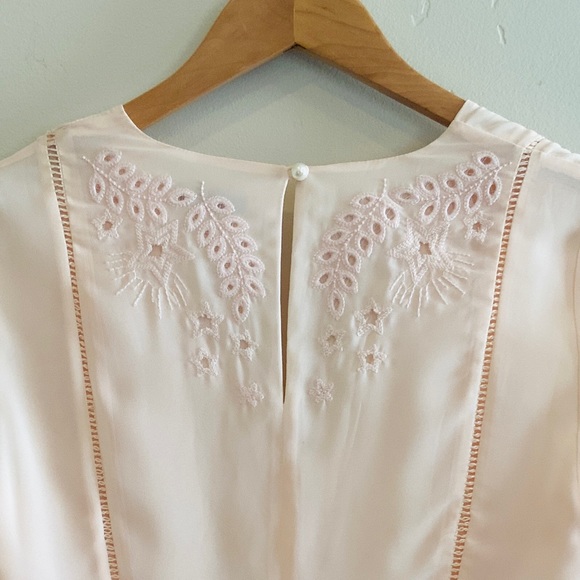 Rebecca Minkoff Prairie Embroidered Pinafore Ruffle Hem Bluff Dress Size Small - Picture 10 of 16